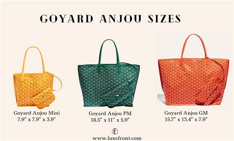 goyard bag small tote|goyard tote bag size comparison.